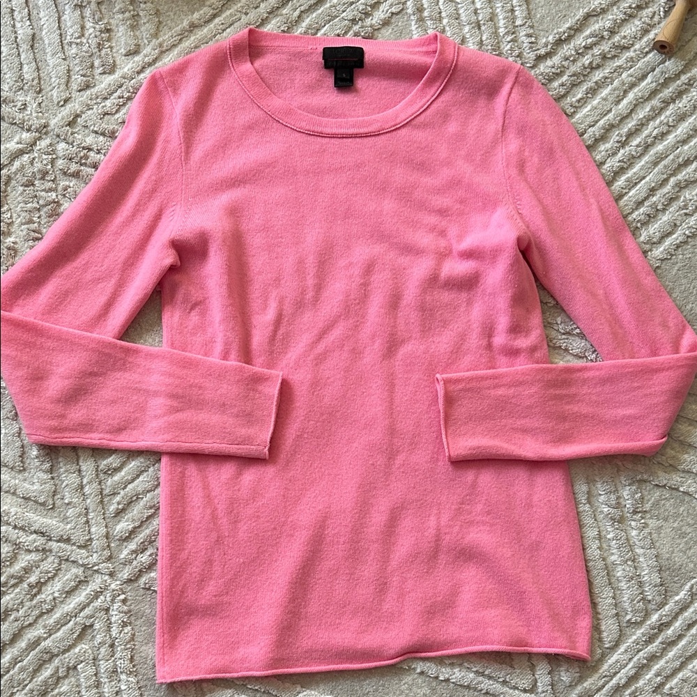 J. Crew Pink Long Sleeve cashmere Sweater
